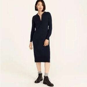 J Crew Navy Blue Polo Midi Dress